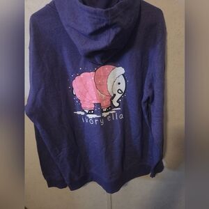 Ivory ella purple hoodie XL